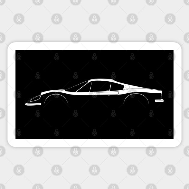 Ferrari Dino 246 GT Silhouette Sticker by Car-Silhouettes